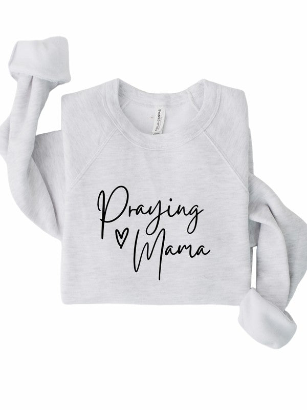 Praying Mama Premium Crewneck Sweatshirt Ocean and 7th