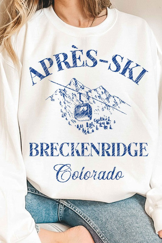 Apres Ski Breckenridge Colorado Graphic Sweatshirt ALPHIA
