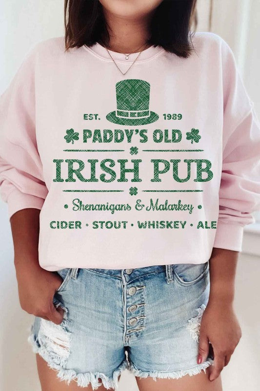 IRISH PUB ST PATRICKS GRAPHIC SWEATSHIRT ROSEMEAD LOS ANGELES CO