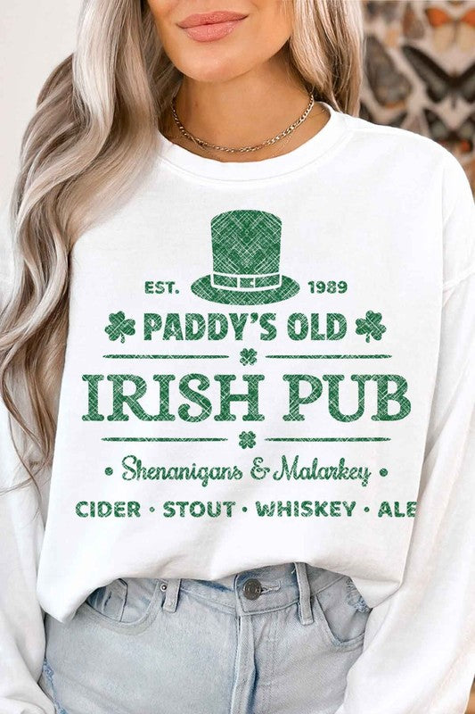 IRISH PUB ST PATRICKS GRAPHIC SWEATSHIRT ROSEMEAD LOS ANGELES CO