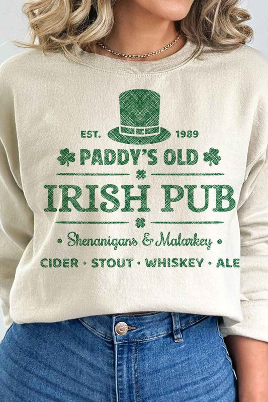 IRISH PUB ST PATRICKS GRAPHIC SWEATSHIRT ROSEMEAD LOS ANGELES CO