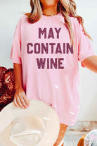 MAY CONTAIN WINE GRAPHIC TEE ROSEMEAD LOS ANGELES CO