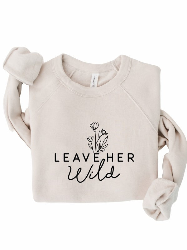 Leave Her Wild Crewneck Sweatshirt Ocean and 7th