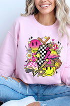 Smile Face Softball Graphic Fleece Sweatshirts Color Bear