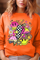 Smile Face Softball Graphic Fleece Sweatshirts Color Bear