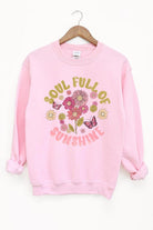 Soul Sunshine Floral Graphic Fleece Sweatshirts Color Bear