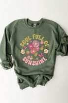 Soul Sunshine Floral Graphic Fleece Sweatshirts Color Bear