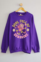 Soul Sunshine Floral Graphic Fleece Sweatshirts Color Bear