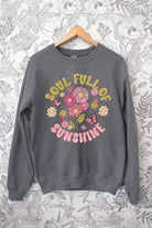 Soul Sunshine Floral Graphic Fleece Sweatshirts Color Bear