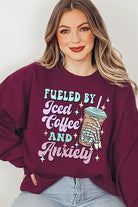 Iced Coffee Skeleton Graphic Fleece Sweatshirts Color Bear