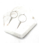 Silver Spike Hoop Metal Earrings Baubles by B