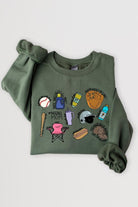 Baseball Mom Essentials Graphic Fleece Sweatshirts Color Bear