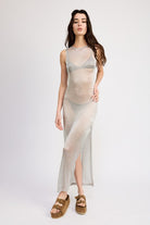 SHEER MAXI DRESS WITH SIDE SLIT Emory Park