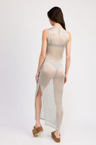 SHEER MAXI DRESS WITH SIDE SLIT Emory Park