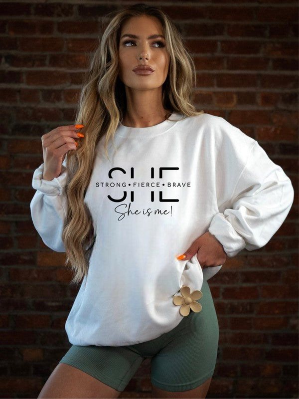 She Is Strong. She is me Bella Premium Sweatshirt Ocean and 7th