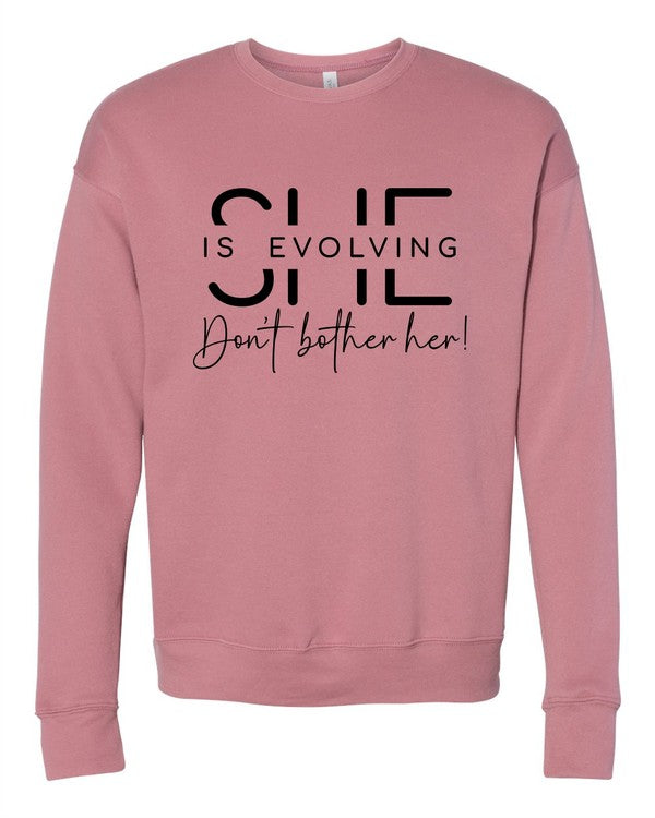 She is Evolving Bella Premium Sweatshirt Ocean and 7th