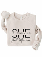 She is Evolving Bella Premium Sweatshirt Ocean and 7th