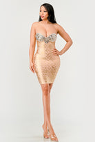 Gilded Glamour Strapless Dress Athina