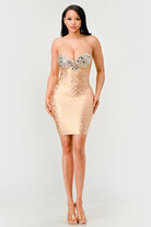 Gilded Glamour Strapless Dress Athina