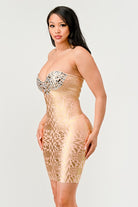 Gilded Glamour Strapless Dress Athina