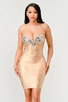 Gilded Glamour Strapless Dress Athina