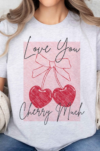 LOVE YOU CHERRY MUCH OVERSIZED TEE ALPHIA