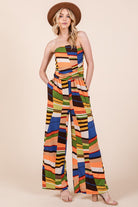 Wide Leg Jumpsuit with Pockets Orange Farm Clothing