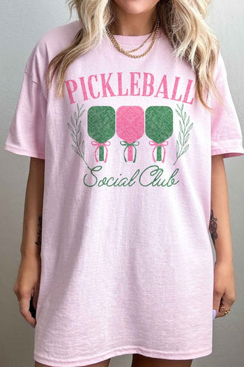 PICKLEBALL SOCIAL CLUB OVERSIZED TEE ALPHIA