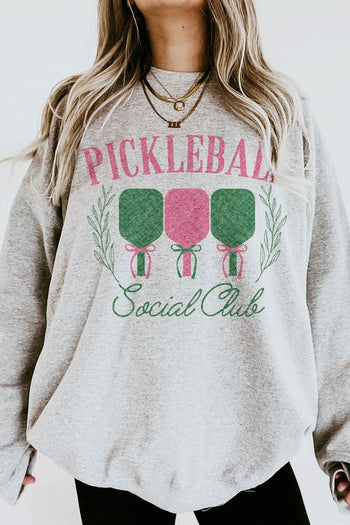 PICKLEBALL SOCIAL CLUB GRAPHIC SWEATSHIRT ALPHIA