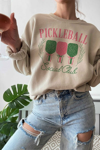 PICKLEBALL SOCIAL CLUB GRAPHIC SWEATSHIRT ALPHIA