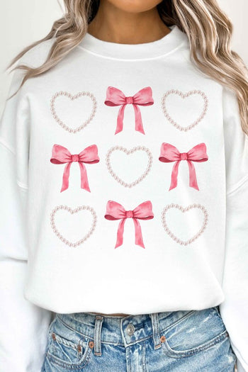 HEARTS AND BOWS PEARL OVERSIZED SWEATSHIRT ALPHIA