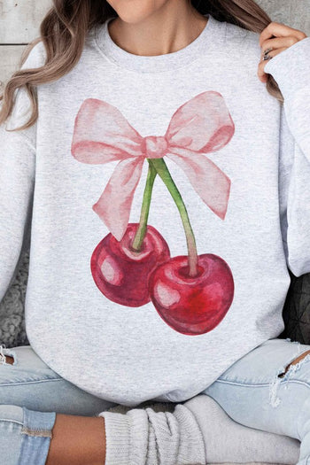 CHERRY BOW COQUETTE OVERSIZED SWEATSHIRT ALPHIA