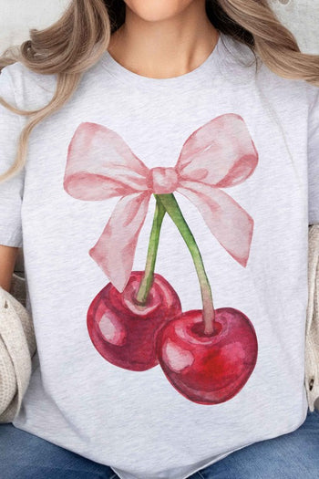 CHERRY BOW COQUETTE OVERSIZED TEE ALPHIA