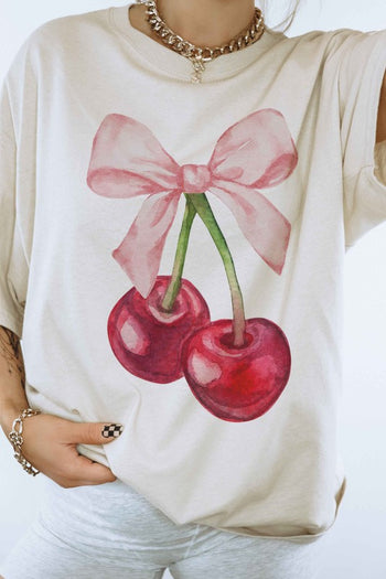 CHERRY BOW COQUETTE GRAPHIC TEE ALPHIA