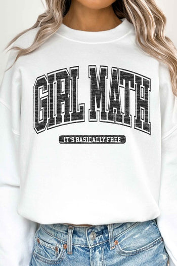 GIRL MATH ITS BASICALLY FREE OVERSIZED SWEATSHIRT ALPHIA