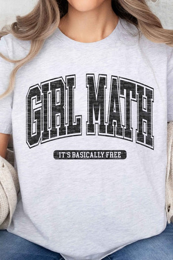 GIRL MATH ITS BASICALLY FREE OVERSIZED TEE ALPHIA