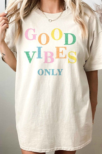 GOOD VIBES ONLY OVERSIZED TEE ALPHIA