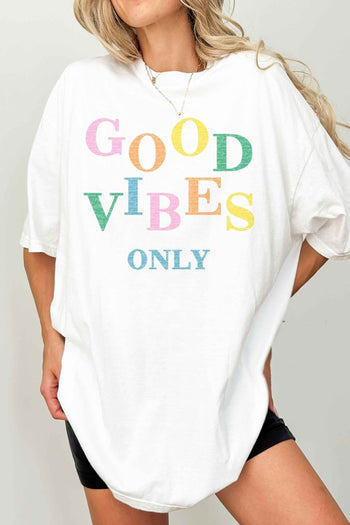 GOOD VIBES ONLY OVERSIZED TEE ALPHIA