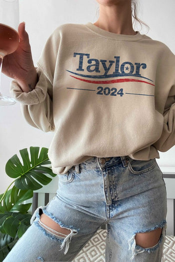 TAYLOR FOR PRESIDENT 2024 GRAPHIC SWEATSHIRT ALPHIA