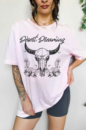 DESERT DREAMING WESTERN OVERSIZED GRAPHIC TEE ALPHIA