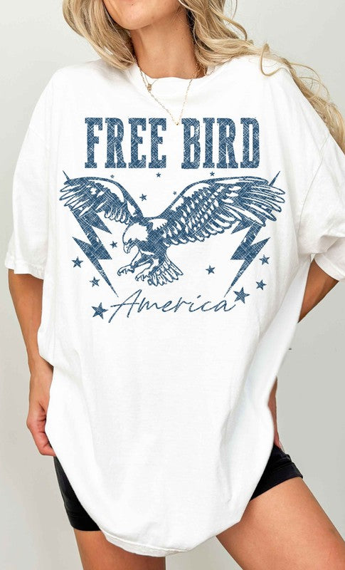 FREE BIRD AMERICAN EAGLE OVERSIZED GRAPHIC TEE ALPHIA