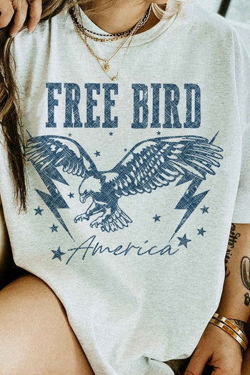 FREE BIRD AMERICAN EAGLE GRAPHIC TEE ALPHIA