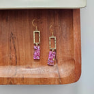 Raya Earrings - Pink Glitter Spiffy & Splendid