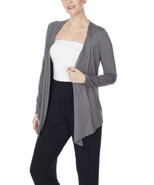 BAMBOO SIMPLE TIE FRONT CARDIGAN Fabina