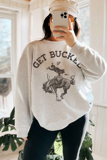 GET BUCKED WESTERN COUNTRY OVERSIZED SWEATSHIRT ALPHIA