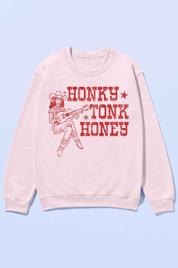 HONKY TONK HONEY WESTERN OVERSIZED SWEATSHIRT ALPHIA