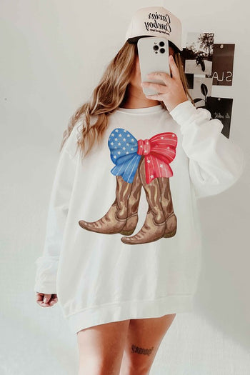 AMERICAN COWBOY BOOTS OVERSIZED SWEATSHIRT ALPHIA