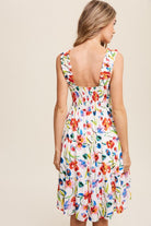 Flower Print Square Neck Dress Listicle