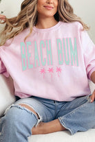 Beach Bum Oversized Graphic Fleece Sweatshirts Color Bear