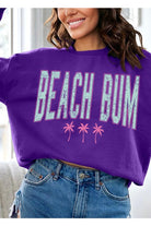 Beach Bum Oversized Graphic Fleece Sweatshirts Color Bear